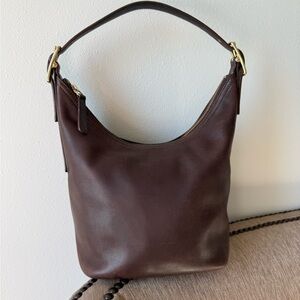 COACH  Vintage Brown Leather Legacy Hobo Messenger Bag 9823